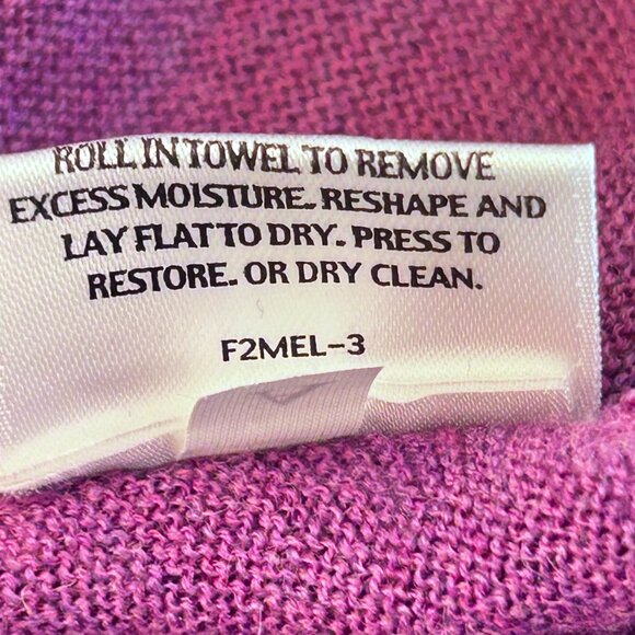 Eileen Fisher Open Front Cardigan Women's Size XL 100% Merino Wool | Purple - Picture 8 of 8